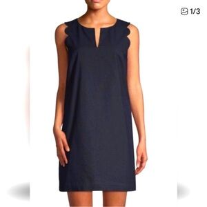 Vineyard Vines Midnight Blue Scallop Edge Dress